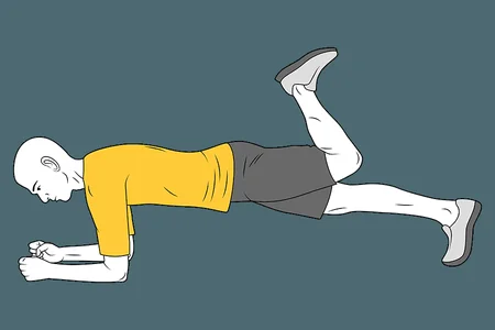 Hip extension with the leg bent