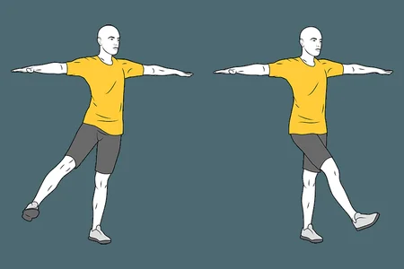 Patada frontal en equilibrio