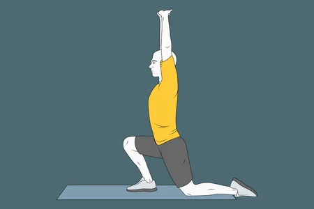 Estiramiento de psoas con rodilla apoyada