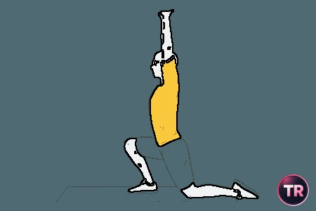 Estiramiento de psoas con rodilla apoyada