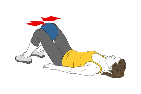 Aductor isométrico con pelota rodillas flexionadas