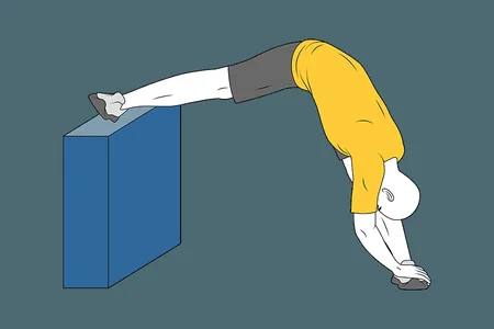 Estiramiento de aductores pierna elevada