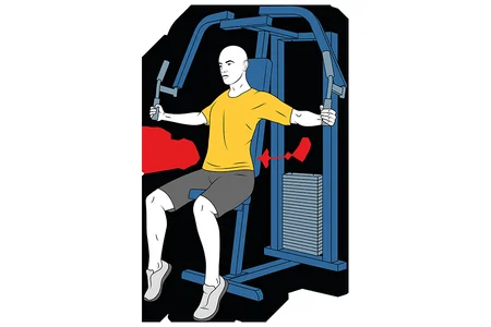 Ejercicio de pectoral en maquina