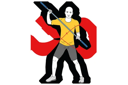 Paladas de kayak con barra