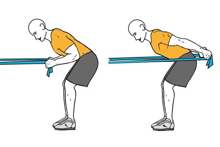 Patadas de tríceps con banda elástica