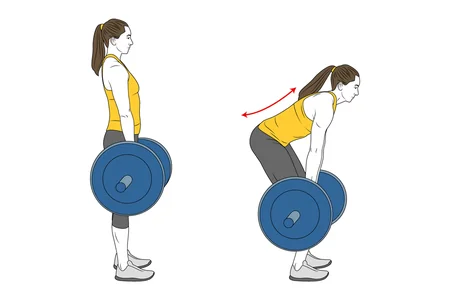 Peso muerto rumano o con piernas estiradas