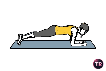 Plancha con apoyo de antebrazos