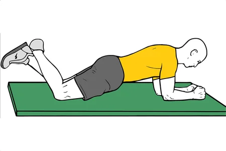 Plancha con apoyo de rodillas