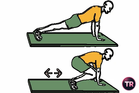 Plancha y flexión de piernas