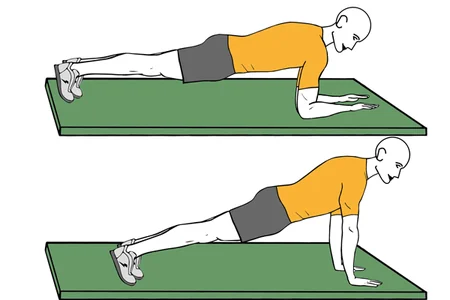 Plancha y extensión de tríceps