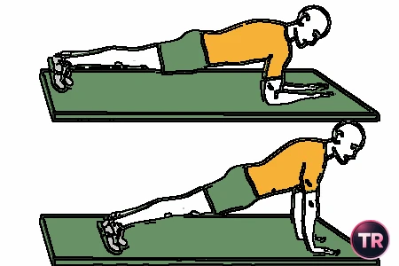 Plancha y extensión de tríceps