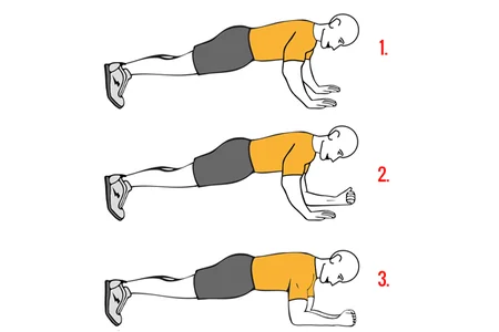 Plancha y flexión de brazos