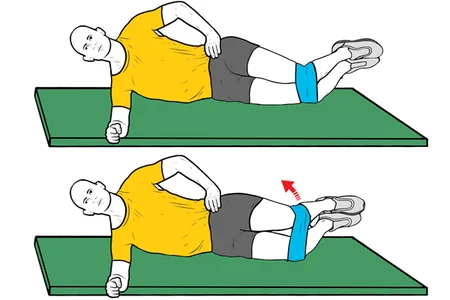 Plancha lateral con abducción de cadera