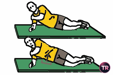 Plancha lateral con apoyo rodillas