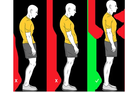 Postura correcta de pie
