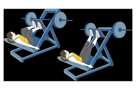 Prensa de piernas inclinada