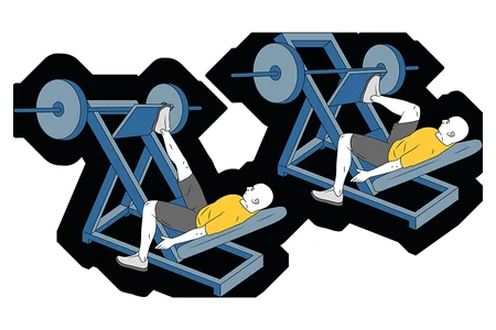 Prensa inclinada a una pierna