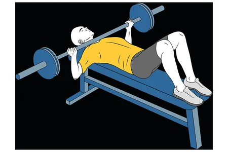 Press de banca con barra agarre supino
