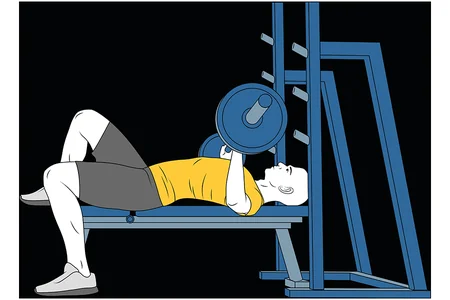 Press de banca con una rodilla flexionada