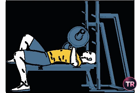 Bench press with one knee bent