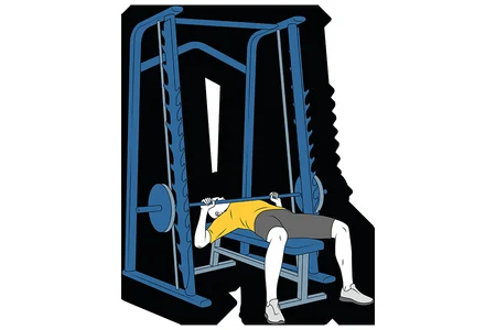 Press de banca en maquina smith