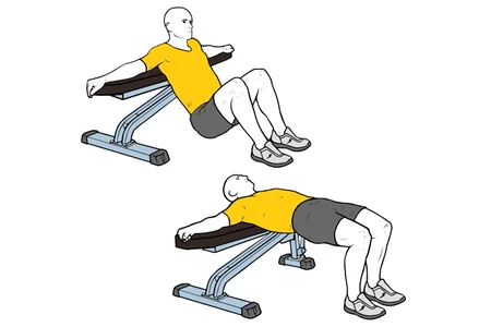 Puente de caderas en banco