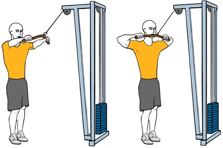 Remo al cuello horizontal con cuerda