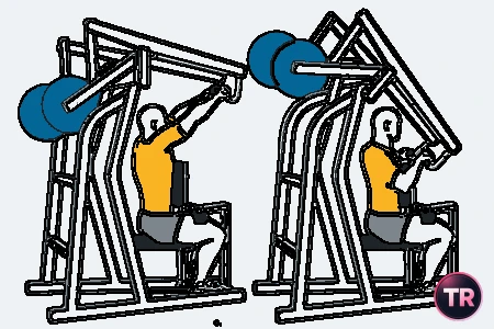 High row on a machine hammer