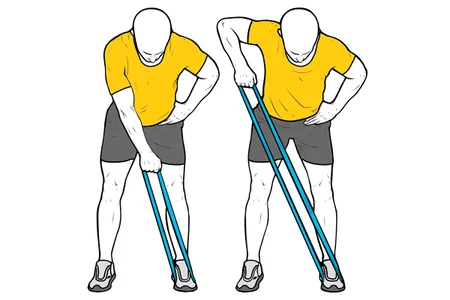 Row with resistance band