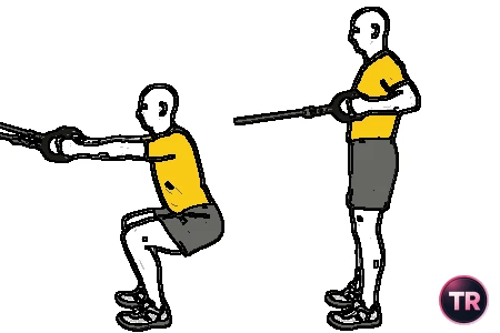 Row and half squat