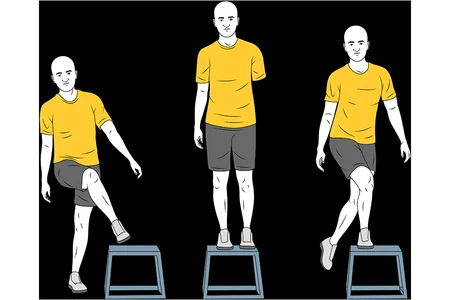 Subida cruzando piernas