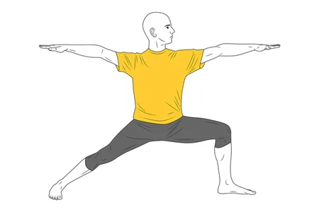 Yoga: postura del guerrero 2