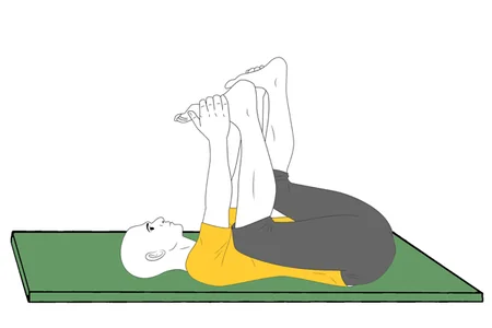 Yoga: postura del bebe feliz