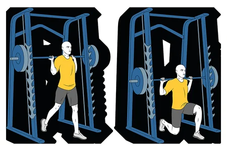 Zancada en maquina smith