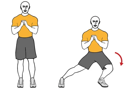 Zancada lateral con marcuernas