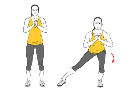 Zancada lateral con marcuernas