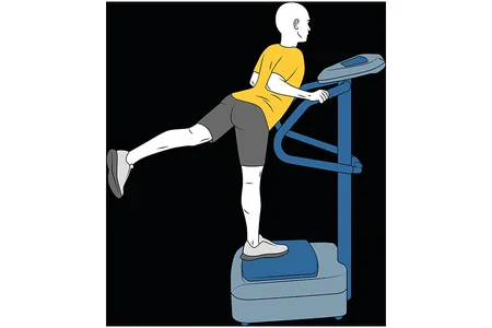 Zancada sobre plataforma vibratoria