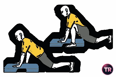 Zancadas alternas apoyados sobre step
