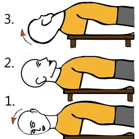 Head circumduction lying supine
