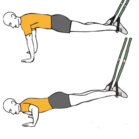 Flexiones de brazos con trx