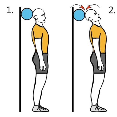 Extensión cervical apoyado en pelota
