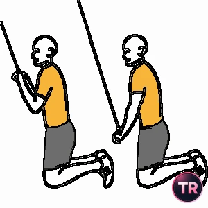 Extensión de tríceps con polea de rodillas