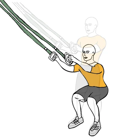 Media Sentadilla con trx