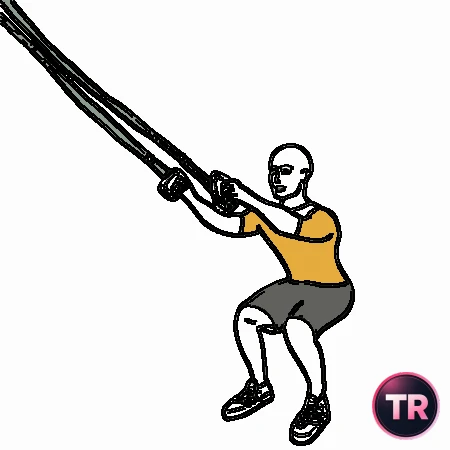Media sentadilla con TRX