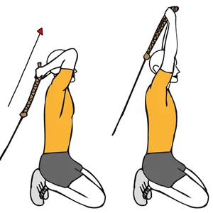 Extensión de triceps con cable-polea y cuerda de rodillas