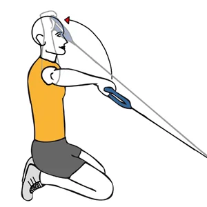 Rotación posterior de hombro con cable-polea
