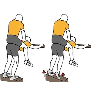 Extensión de gemelos con compañero o "burro"