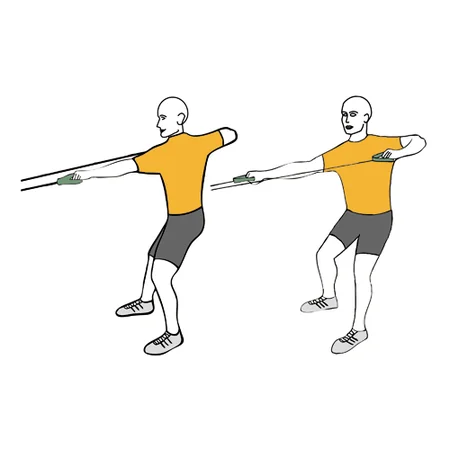 Remo alterno con poleas o gomas de pie