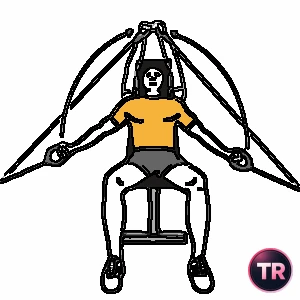 Cruces de pectoral con polea en banco inclinado