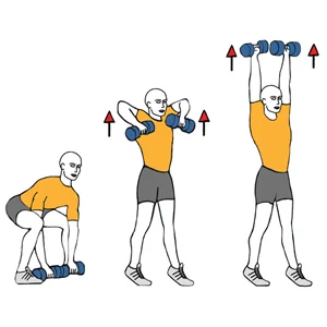 Arrancada con mancuernas